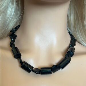 Black Agate & Black Obsidian Necklace
